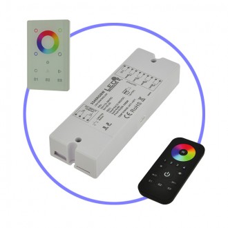 JOLLTY JOYLIT Wall-Mounted Acrylic 4Channels Touch Panel Controller for RGBW LED 