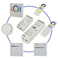 CC02 RF 5-Channel Smart Wi-Fi RF Receiver or Remote for Single-Color, CCT, RGB, RGBW, and RGB+CCT LED Strips