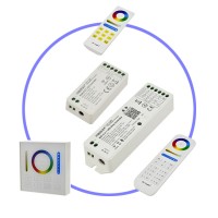 CC02 RF 5-Channel Smart Wi-Fi RF Receiver or Remote for Single-Color, CCT, RGB, RGBW, and RGB+CCT LED Strips