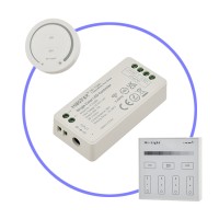 DM02 1-Channel 2.4GHz RF 12-24V 12A LED Dimmer Receiver or Remote for Single Color LED Strips
