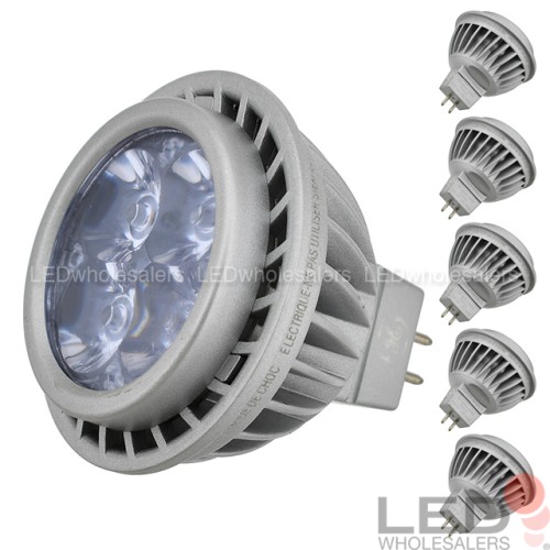 GE 7-Watt LED MR16 Spot Light Bulb with 10º Lens 12V AC/DC 3000K (6-Pack)