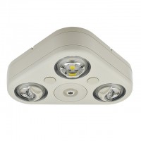 ALL-PRO Revolve REV350PCW Outdoor LED Triple-Head Dusk-to-Dawn Security Light, 5000K