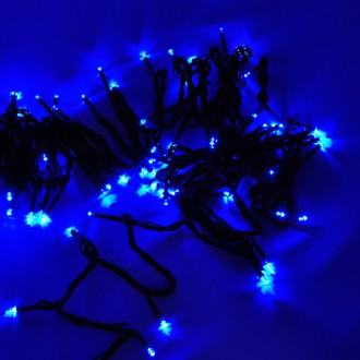 Linkable 33-ft 100-LED Holiday String Light with Dark Green Wire