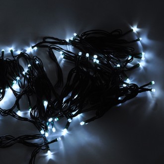 Linkable 33-ft 100-LED Holiday String Light with Dark Green Wire