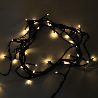 Linkable 33-ft 100-LED Holiday String Light with Dark Green Wire