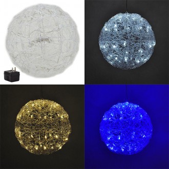 12-in Diameter Round Christmas Xmas Holiday Wedding Party Light Ball with 50 LEDs