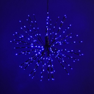 18-in Diameter 5-Function White and Blue Starburst Light with 240 LEDs