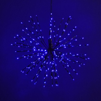 18-in Diameter 5-Function White and Blue Starburst Light with 240 LEDs