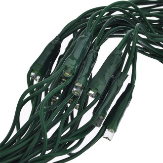 Linkable 40"x80" 176-LED Green Wire Christmas Net Light with Detachable Multi-Function Controller