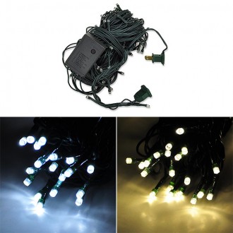 Linkable 33-ft 100-LED Green Wire String Light with Integrated Multi-Function Controller