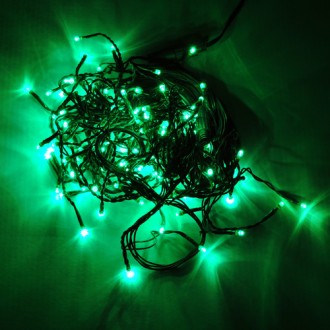 33-ft 100-LED Christmas Holiday Light String with Green Wire and Integrated Multifunction Controller