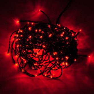 33-ft 100-LED Christmas Holiday Light String with Green Wire and Integrated Multifunction Controller